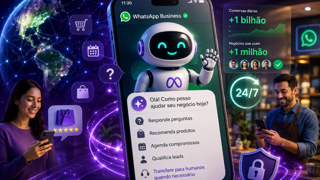 Meta disponibiliza agente de IA para WhatsApp Business em todo o mundo