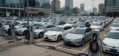 China já tem metade da frota de táxis elétrica e se protege de choques no petróleo