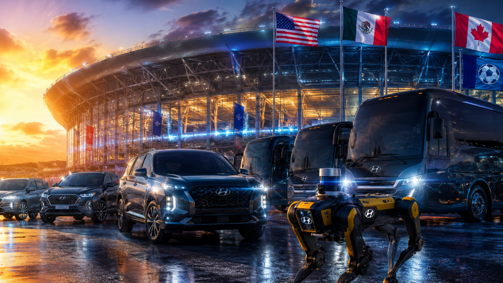 Hyundai prepara maior frota de mobilidade e robótica para Copa do Mundo 2026